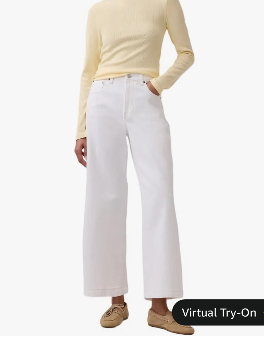 GAP Women’s Stride Ankle Denim Jeans - White - size 6T 6 Tall  28 Tall